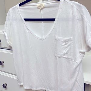 Project Social T white pocket tee XS